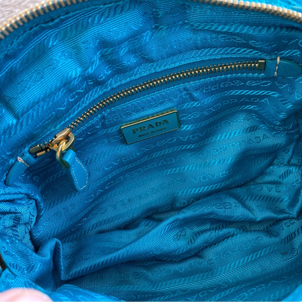 Prada Blue Tessuto Gaufre Crossbody - Picture 8 of 16